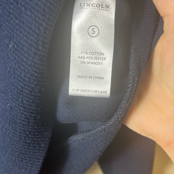 Lincoln Outfitters Men’s Navy Half-Zip Mock Neck Pullover Sweatshirt Size Small - Picture 6 of 7